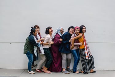 Group of woman in line