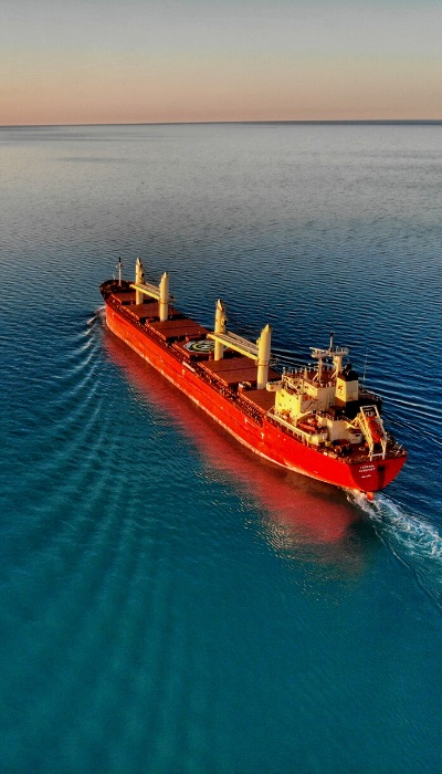 cargo ship in the ocean